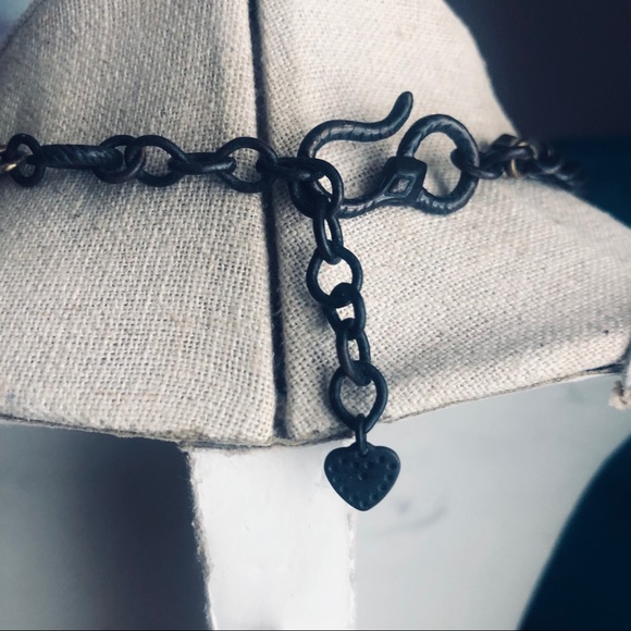 Turquoise and crystal baguette statement necklace - Picture 5 of 6